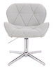 FOTEL HR111CROSS SZARY BARANEK CHROMOWANA PODSTAWA