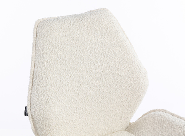 FOTEL HR350K KREMOWY BARANEK ZŁOTA PODSTAWA