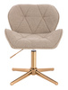 FOTEL HR111CROSS LATTE BARANEK ZŁOTA PODSTAWA