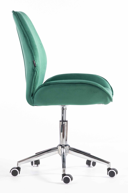 FOTEL HR350K BUTELKOWA ZIELEŃ WELUR CHROMOWANA PODSTAWA