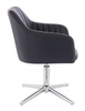 FOTEL HR190CROSS CZARNY CHROMOWANA PODSTAWA