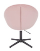 FOTEL HR8516CROSS PUDROWY RÓŻ WELUR CZARNA PODSTAWA