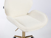 FOTEL HR350K KREMOWY BARANEK ZŁOTA PODSTAWA