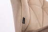 FOTEL HR111CROSS LATTE WELUR CHROMOWANA PODSTAWA