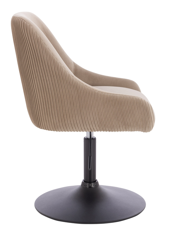 FOTEL HR920N LATTE WELUR CZARNA PODSTAWA