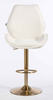 FOTEL HR350W KREMOWY BARANEK ZŁOTA PODSTAWA