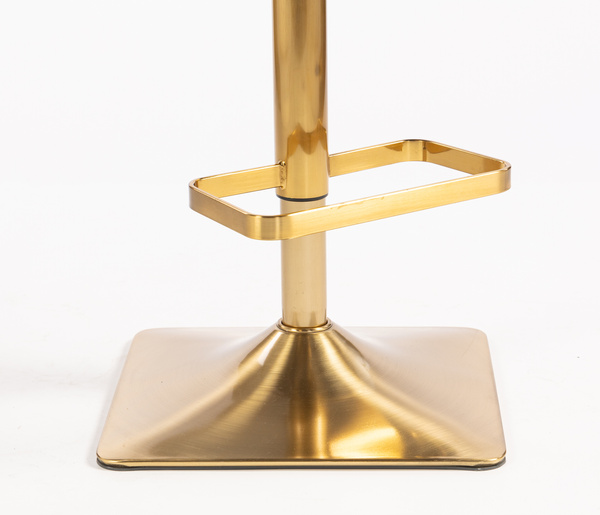 FOTEL HR350KW CZARNY WELUR ZŁOTA PODSTAWA