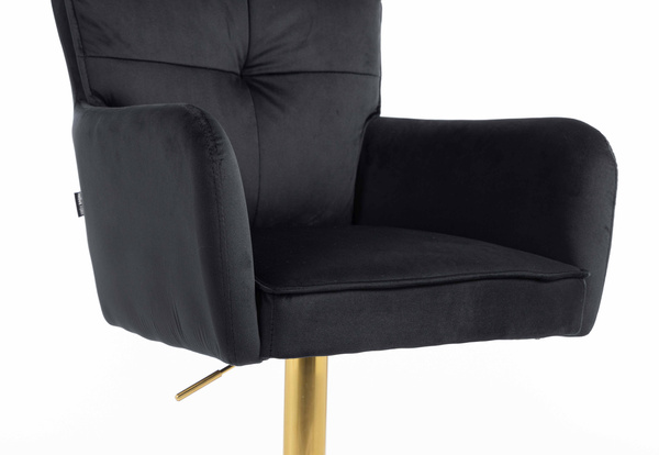 HOKER HR250KW CZARNY WELUR  ZŁOTA PODSTAWA