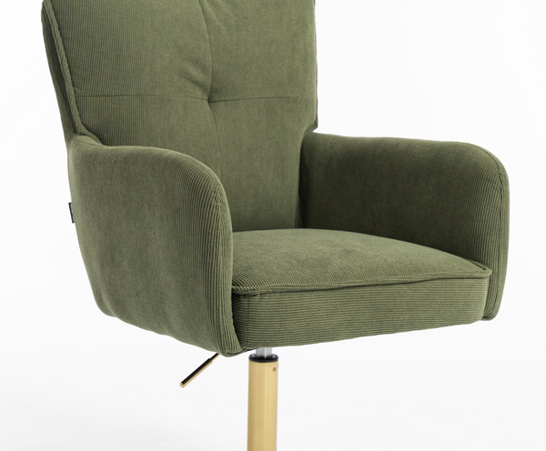 HOKER HR250CROSS ZIELONY SZAŁWIA PREMIUM CORD SZTRUKS ZŁOTA PODSTAWA