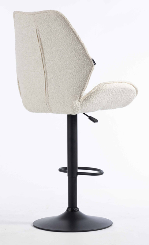 FOTEL HR350W KREMOWY BARANEK CZARNA PODSTAWA