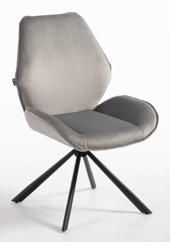 FOTEL HR350 PAJĄK STALOWY WELUR CZARNA PODSTAWA