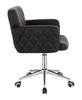 FOTEL HR802K CZARNY CHROMOWANA PODSTAWA