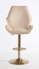 FOTEL HR350W KREMOWY WELUR ZŁOTA PODSTAWA