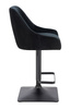 FOTEL HR920KW CZARNY WELUR CZARNA PODSTAWA