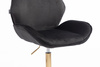 FOTEL HR350K CZARNY WELUR ZŁOTA PODSTAWA