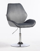 FOTEL HR350N GRAFITOWY WELUR CHROMOWANA PODSTAWA
