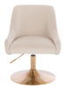 FOTEL HR920N KREMOWY WELUR ZŁOTA PODSTAWA