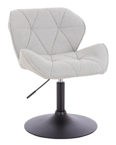 FOTEL HR111N SZARY BARANEK CZARNA PODSTAWA