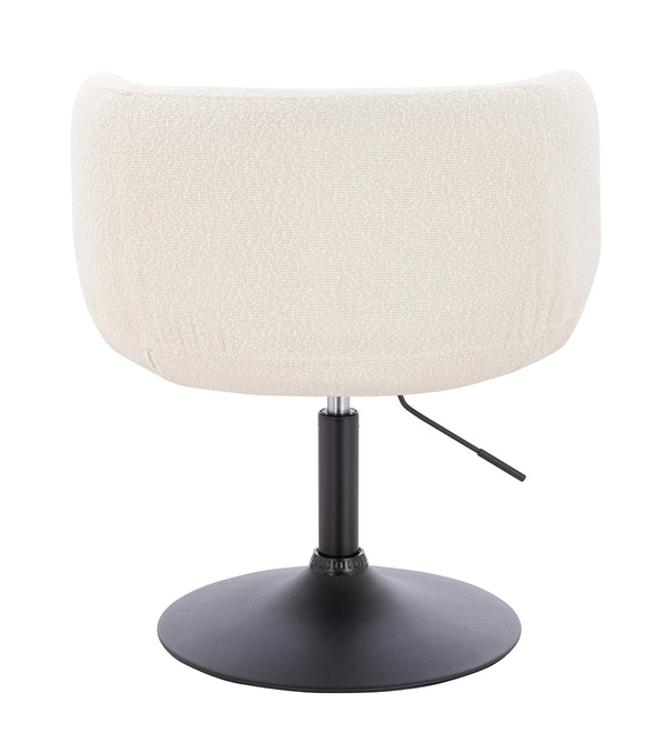 FOTEL HR333N KREMOWY BARANEK CZARNA PODSTAWA