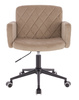 FOTEL HR802K LATTE WELUR CZARNA PODSTAWA