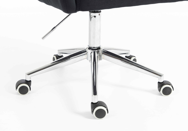 HOKER HR250K CZARNY WELUR  CHROMOWANA PODSTAWA