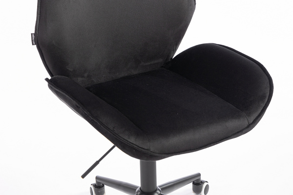 FOTEL HR350K CZARNY WELUR CZARNA PODSTAWA