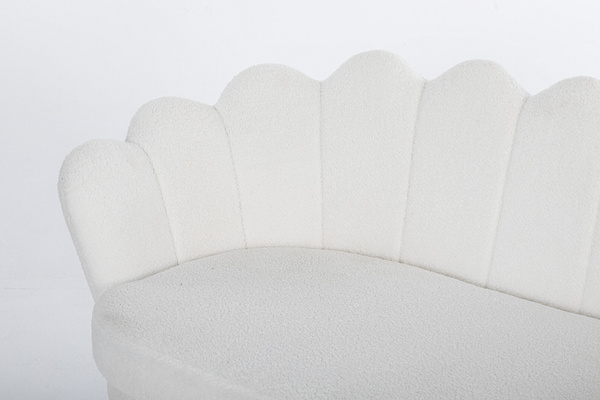 SOFA FREY BIAŁY BARANEK ZŁOTE NOGI