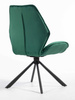 FOTEL HR350 PAJĄK BUTELKOWA ZIELEŃ WELUR CZARNA PODSTAWA