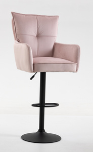 HOKER HR250W PUDROWY RÓŻ WELUR CZARNA PODSTAWA