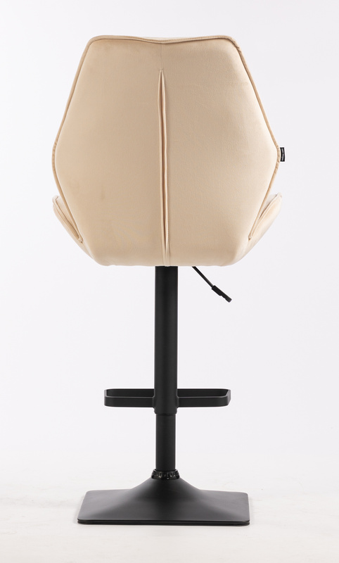 FOTEL HR350KW KREMOWY WELUR CZARNA PODSTAWA