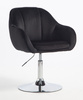 HOKER HR2055N CZARNY WELUR CHROMOWANA PODSTAWA