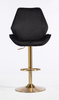FOTEL HR350W CZARNY WELUR ZŁOTA PODSTAWA