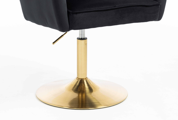 HOKER HR250N CZARNY WELUR  ZŁOTA PODSTAWA