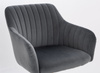 FOTEL HR190CROSS GRAFITOWY WELUR CHROMOWANA PODSTAWA