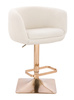 FOTEL HR333KW KREMOWY BARANEK ZŁOTA PODSTAWA