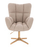 FOTEL HR650CROSS LATTE BARANEK ZŁOTA PODSTAWA