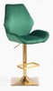 FOTEL HR350KW BUTELKOWA ZIELEŃ WELUR ZŁOTA PODSTAWA