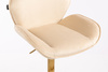 FOTEL HR350KW KREMOWY WELUR ZŁOTA PODSTAWA