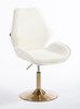 FOTEL HR350N KREMOWY BARANEK ZŁOTA PODSTAWA