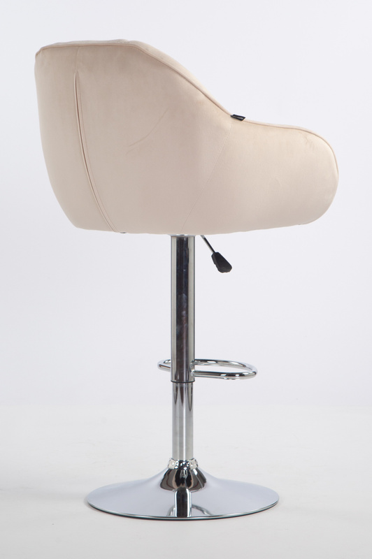 HOKER HR2055W KREMOWY WELUR CHROMOWANA PODSTAWA