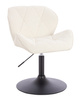 FOTEL HR111N KREMOWY BARANEK CZARNA PODSTAWA