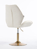 FOTEL HR350N KREMOWY BARANEK ZŁOTA PODSTAWA