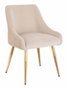 HR920 KRZESŁO ZŁOTE NOGI KREMOWY WELUR