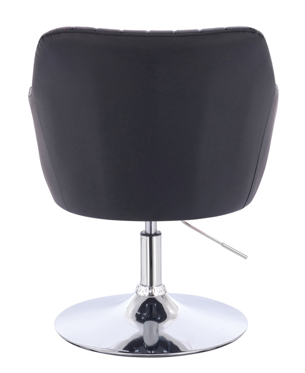 FOTEL HR190N CZARNY CHROMOWANA PODSTAWA