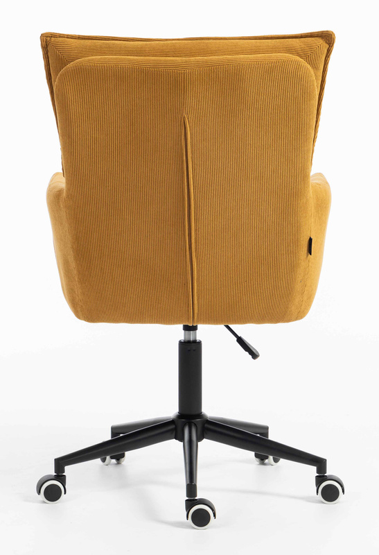 HOKER HR250K ŻÓŁTY CURRY PREMIUM CORD SZTRUKS CZARNA PODSTAWA