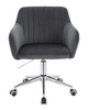FOTEL HR190K GRAFITOWY WELUR CHROMOWANA PODSTAWA