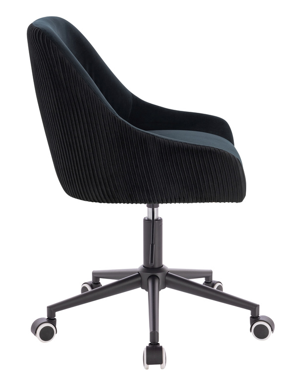 FOTEL HR920K CZARNY WELUR CZARNA PODSTAWA