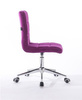 FOTEL HR7009K CHROM FUKSJA WELUR