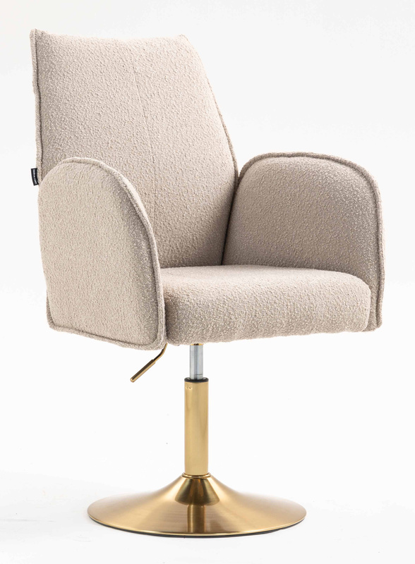 FOTEL HR280N LATTE BARANEK ZŁOTA PODSTAWA