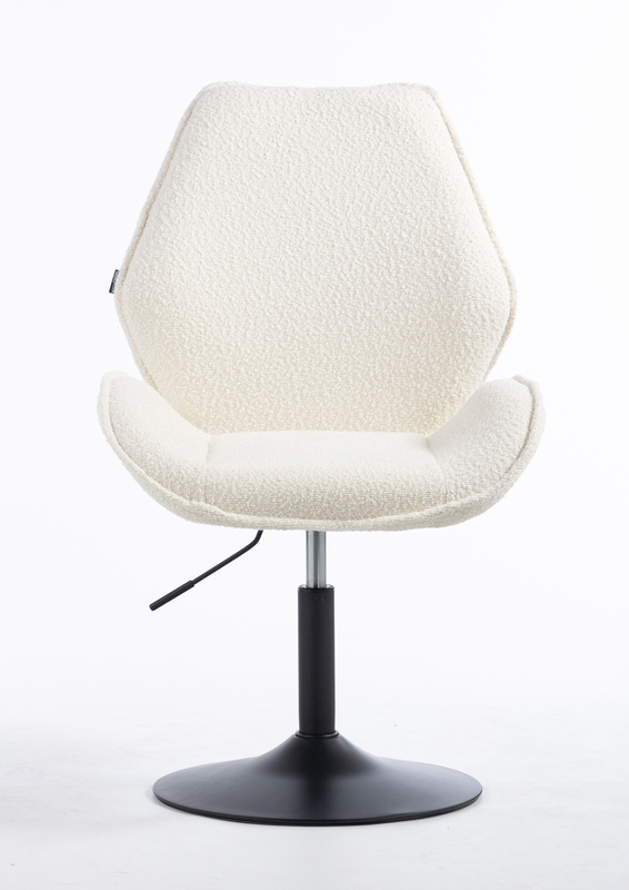 FOTEL HR350N KREMOWY BARANEK CZARNA PODSTAWA